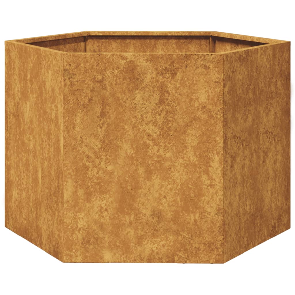Vidaxx jardinière hexagone 69x60x45 cm acier résistant aux intempéries