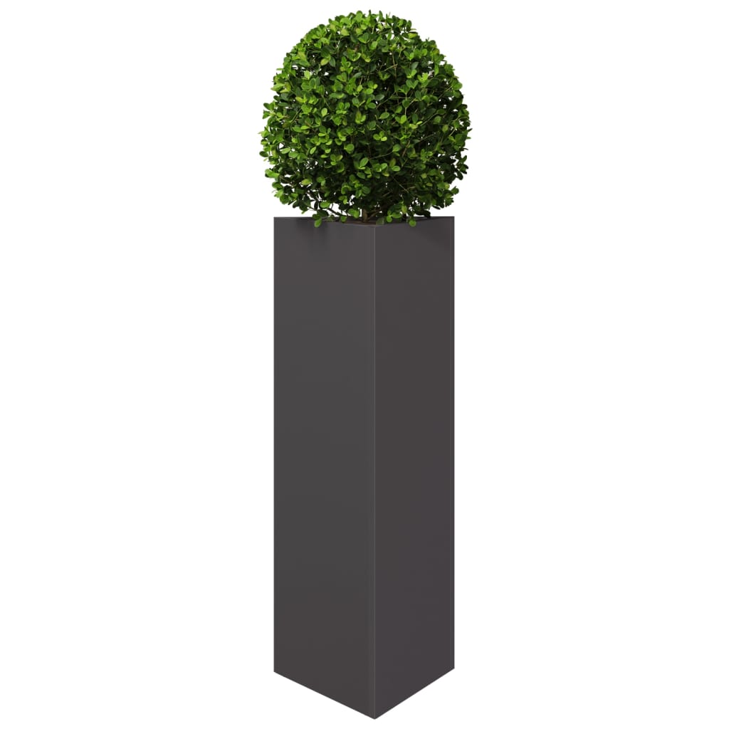 Vidaxx jardinière triangle 30x26x75 cm acier noir