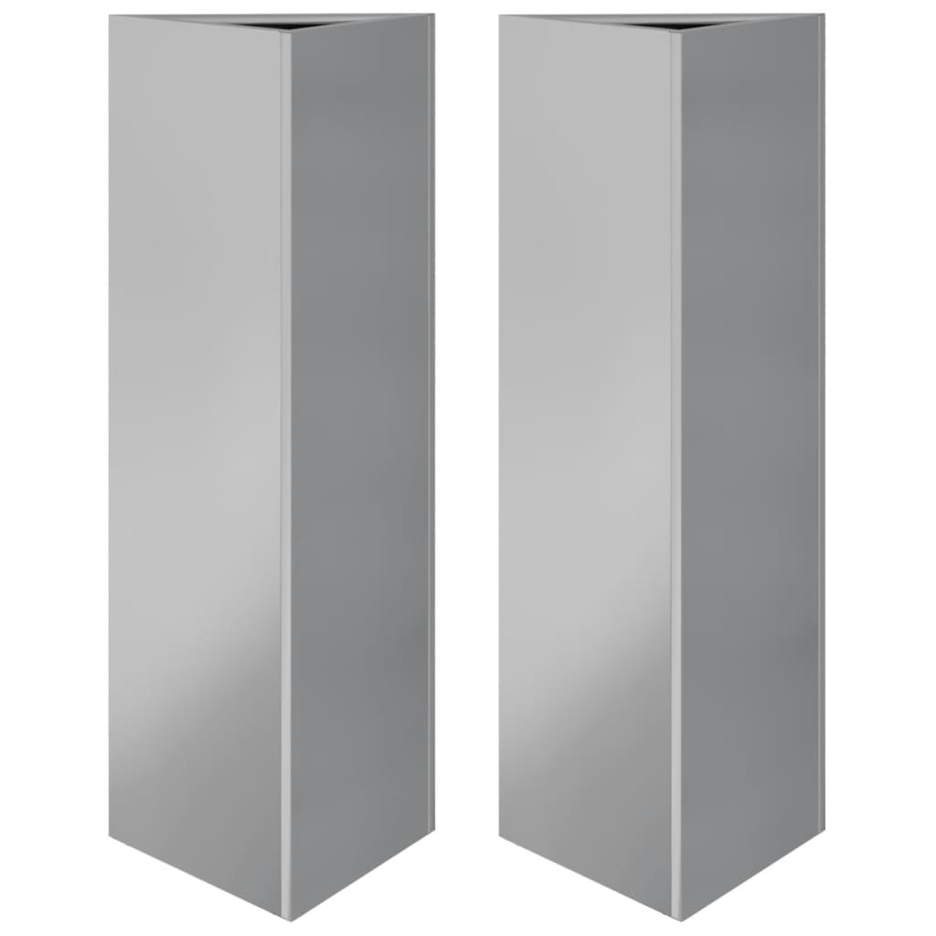 Vidaxx jardinières 2 pcs triangle 30x26x75 cm acier galvanisé