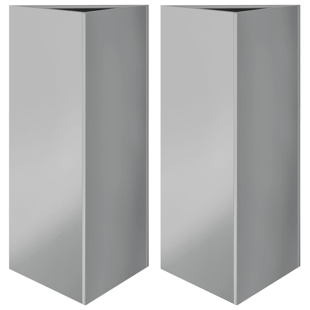 Vidaxx jardinières 2 pcs triangle 40x40x75 cm acier galvanisé