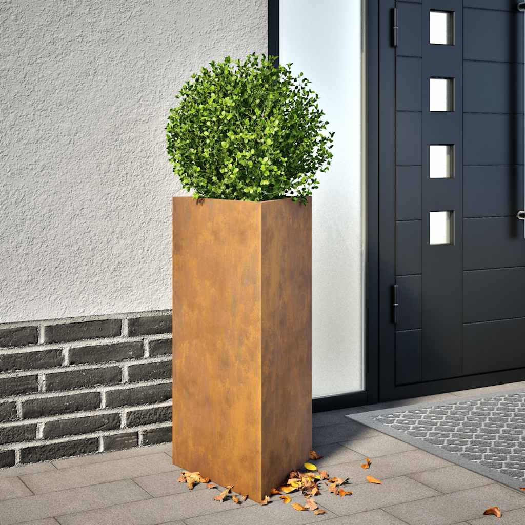 Vidaxx jardinière triangle 40x40x75 cm acier résistant aux intempéries