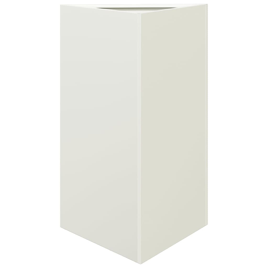 Vidaxx jardinière triangle 50x43x75 cm acier blanc