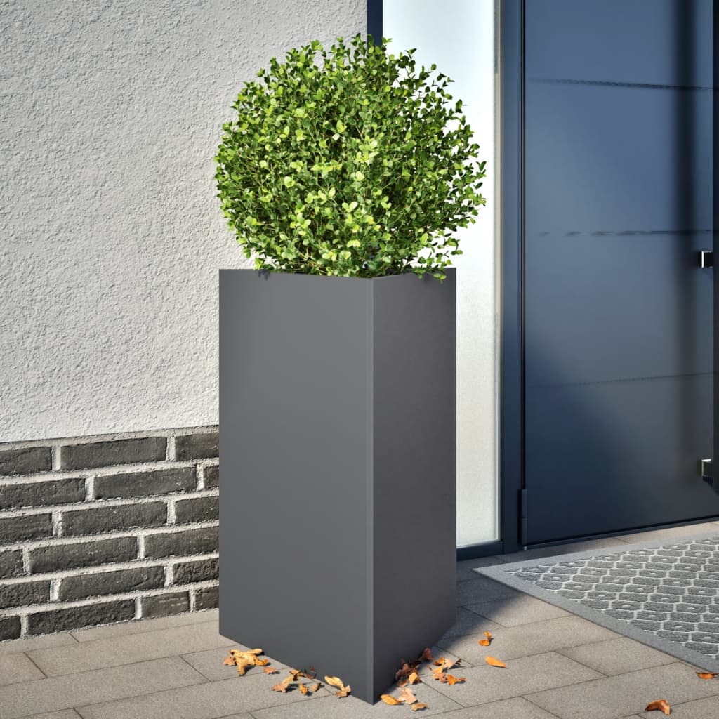 Vidaxx jardinière triangle 50x43x75 cm acier anthracite