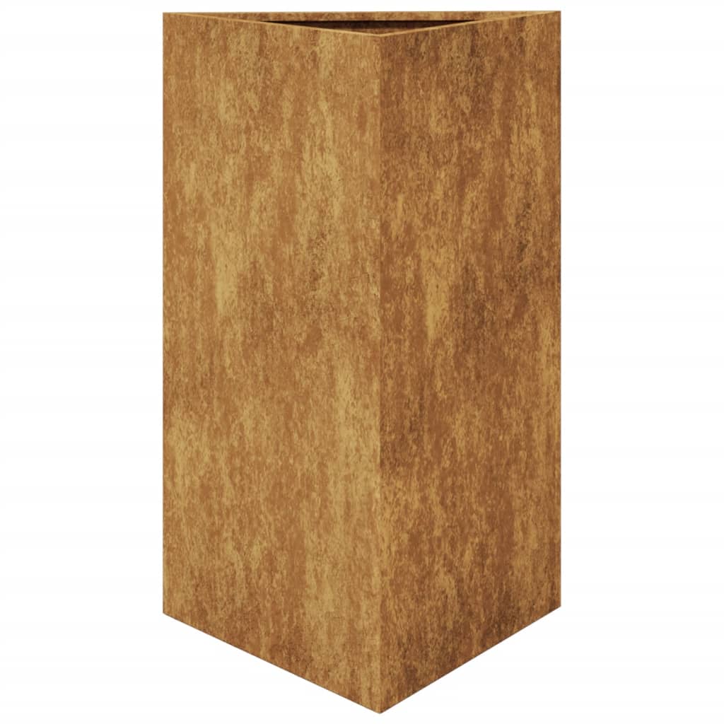 Vidaxx jardinière triangulaire 50x43x75 cm acier résistant aux intempéries