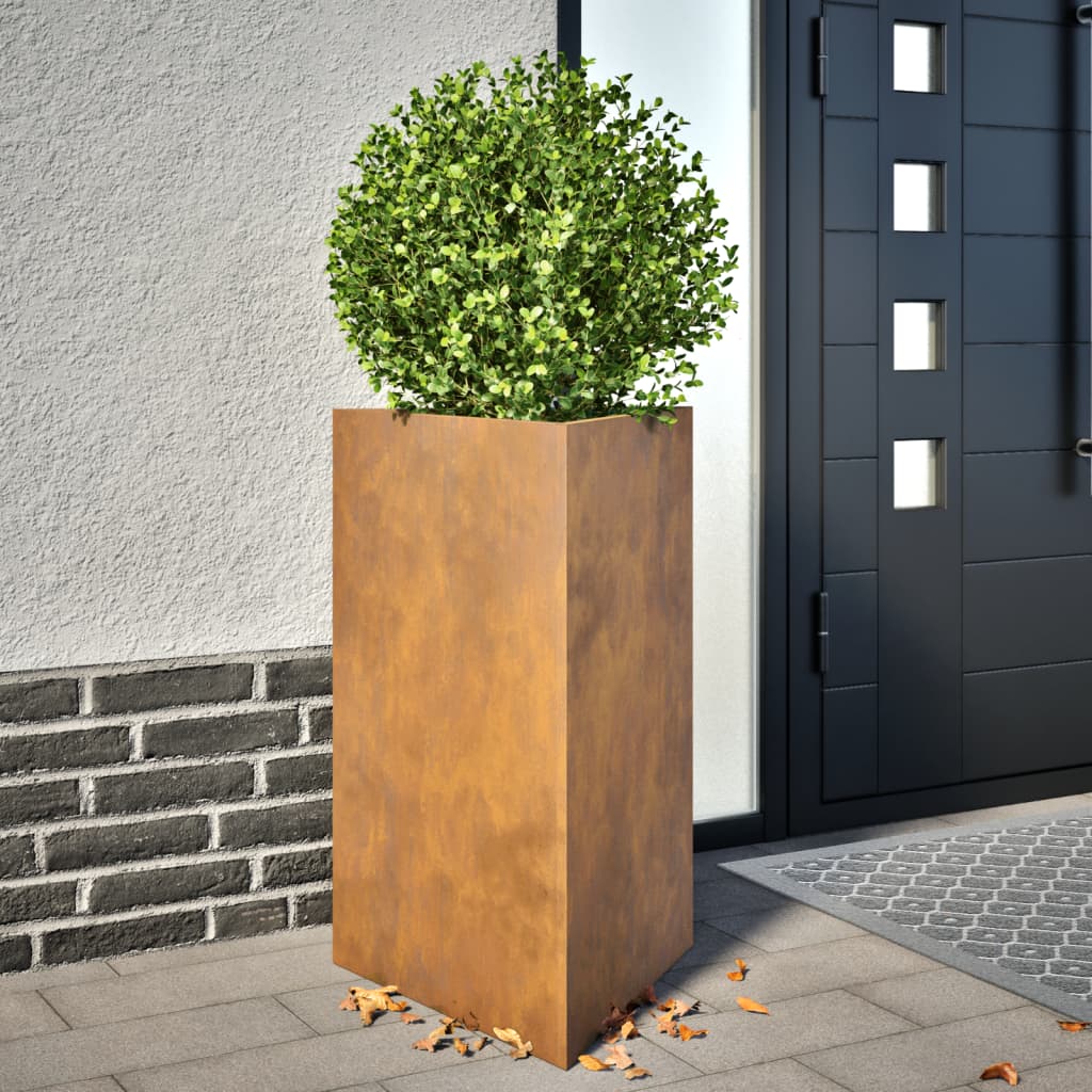 Vidaxx jardinière triangulaire 50x43x75 cm acier résistant aux intempéries