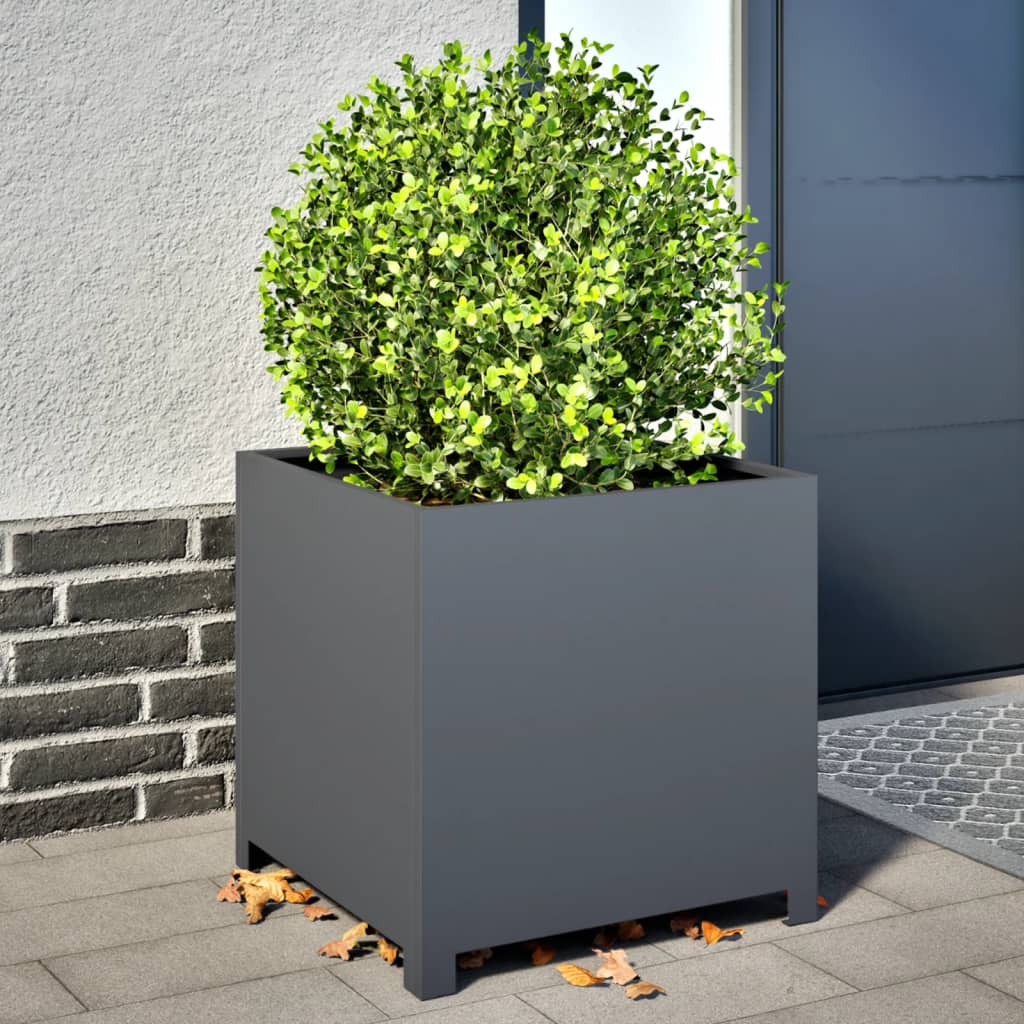Vidaxx jardinière 50x50x50 cm acier anthracite