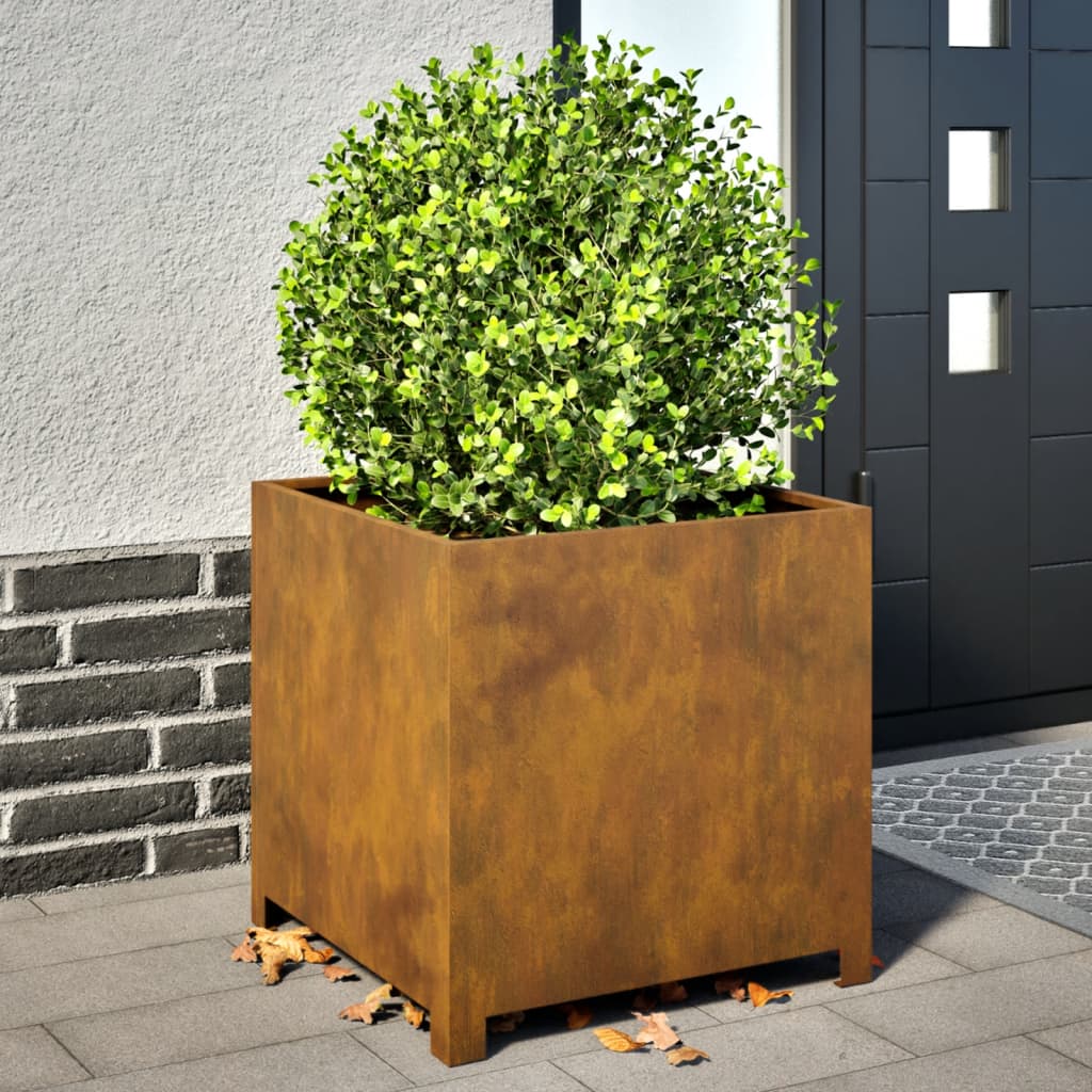 Jardinière Vidaxx 50x50x50 cm acier résistant aux intempéries