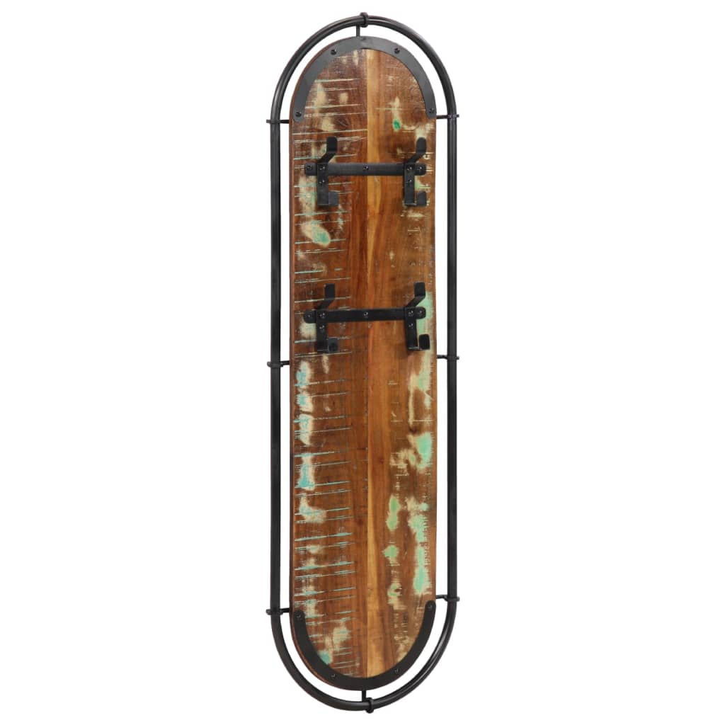 Vidaxx porte-manteaux muraux 2 pcs avec 4 crochets en bois massif recyclé