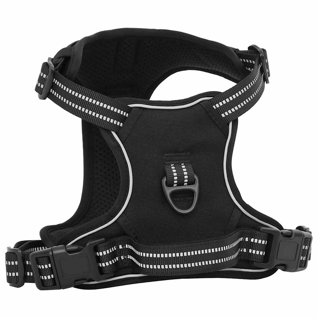 VidaXL harnais pour chien avec bandes réfléchissantes réglable s noir