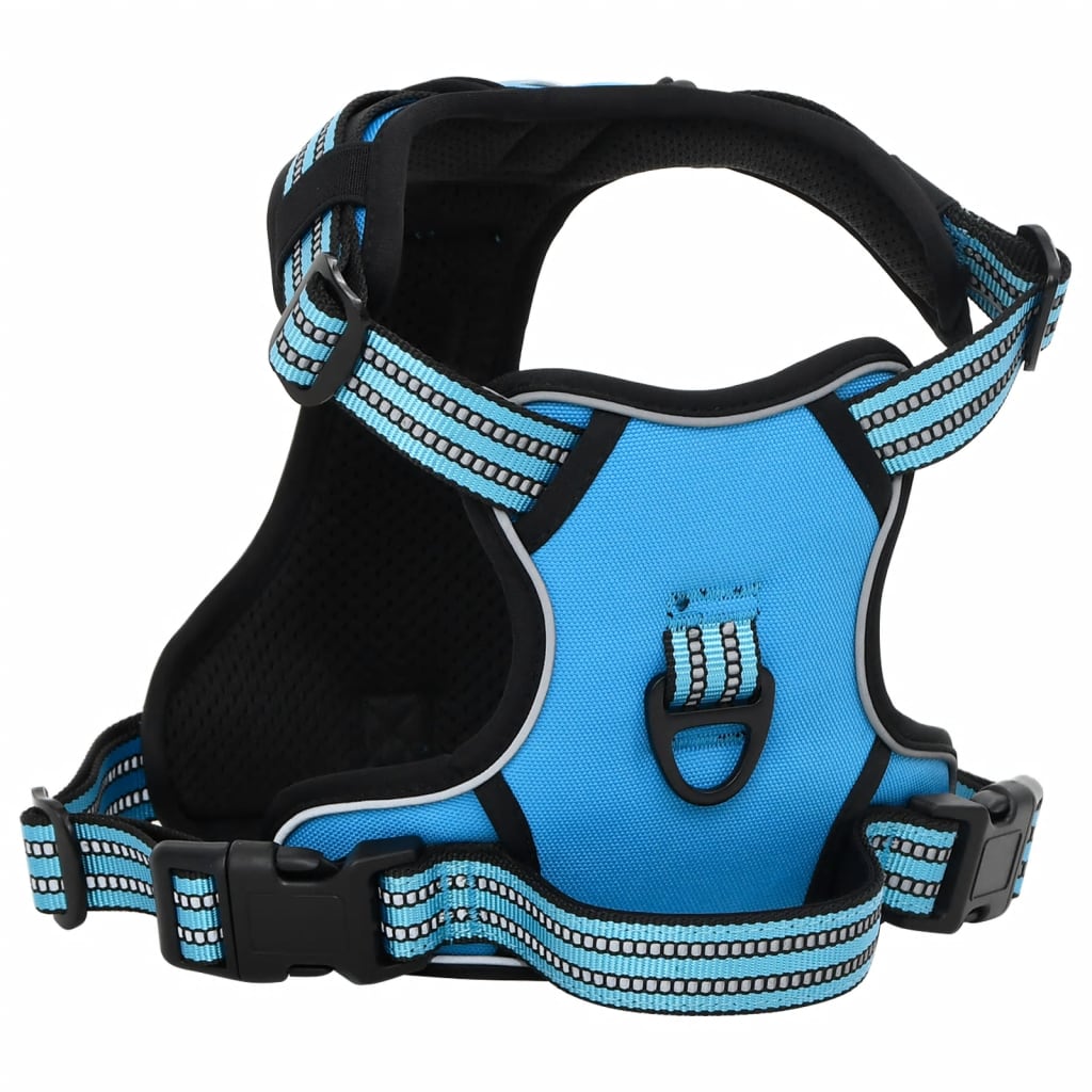VidaXL harnais pour chien avec bandes réfléchissantes réglable s bleu