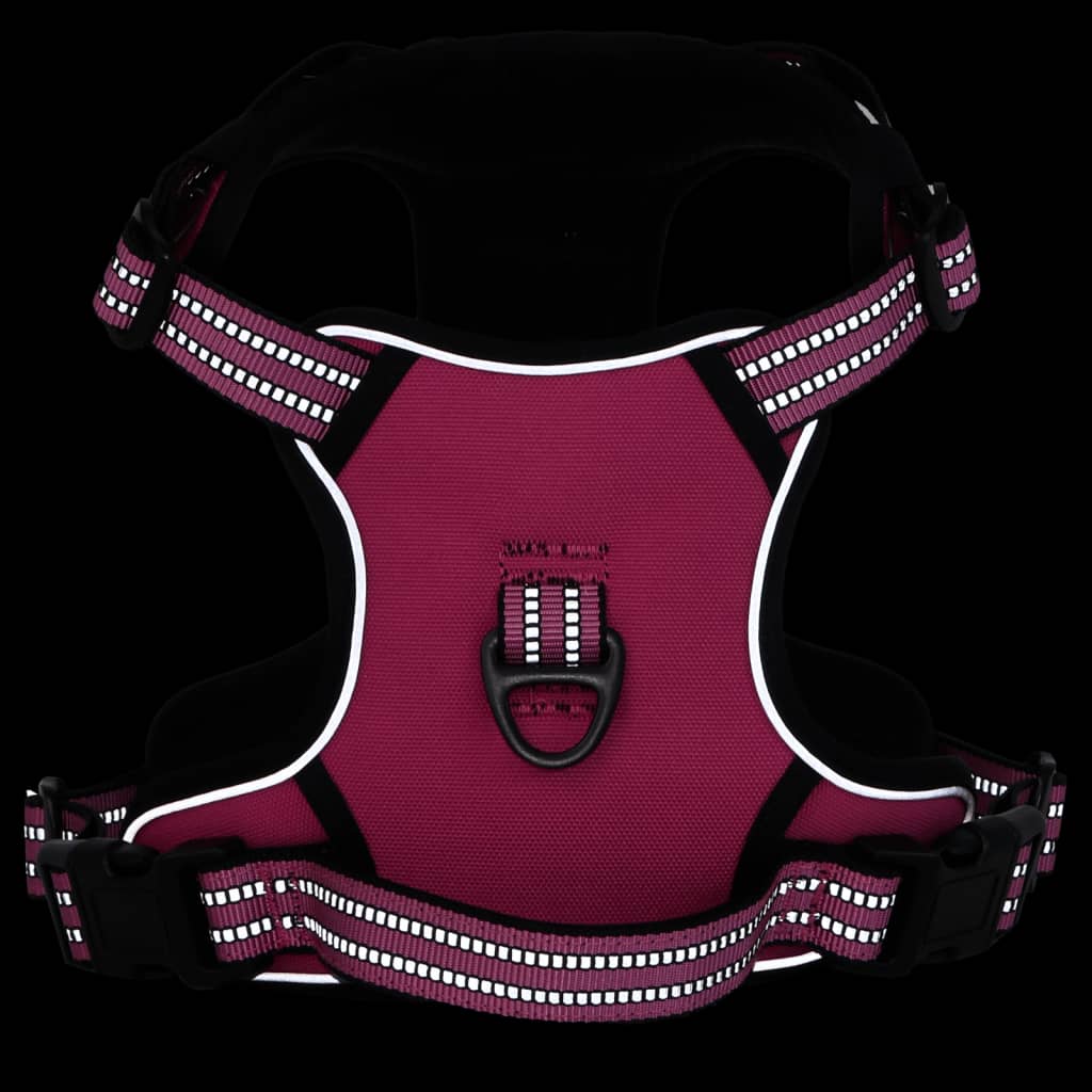 VidaXL harnais pour chien avec bandes réfléchissantes réglable s rose