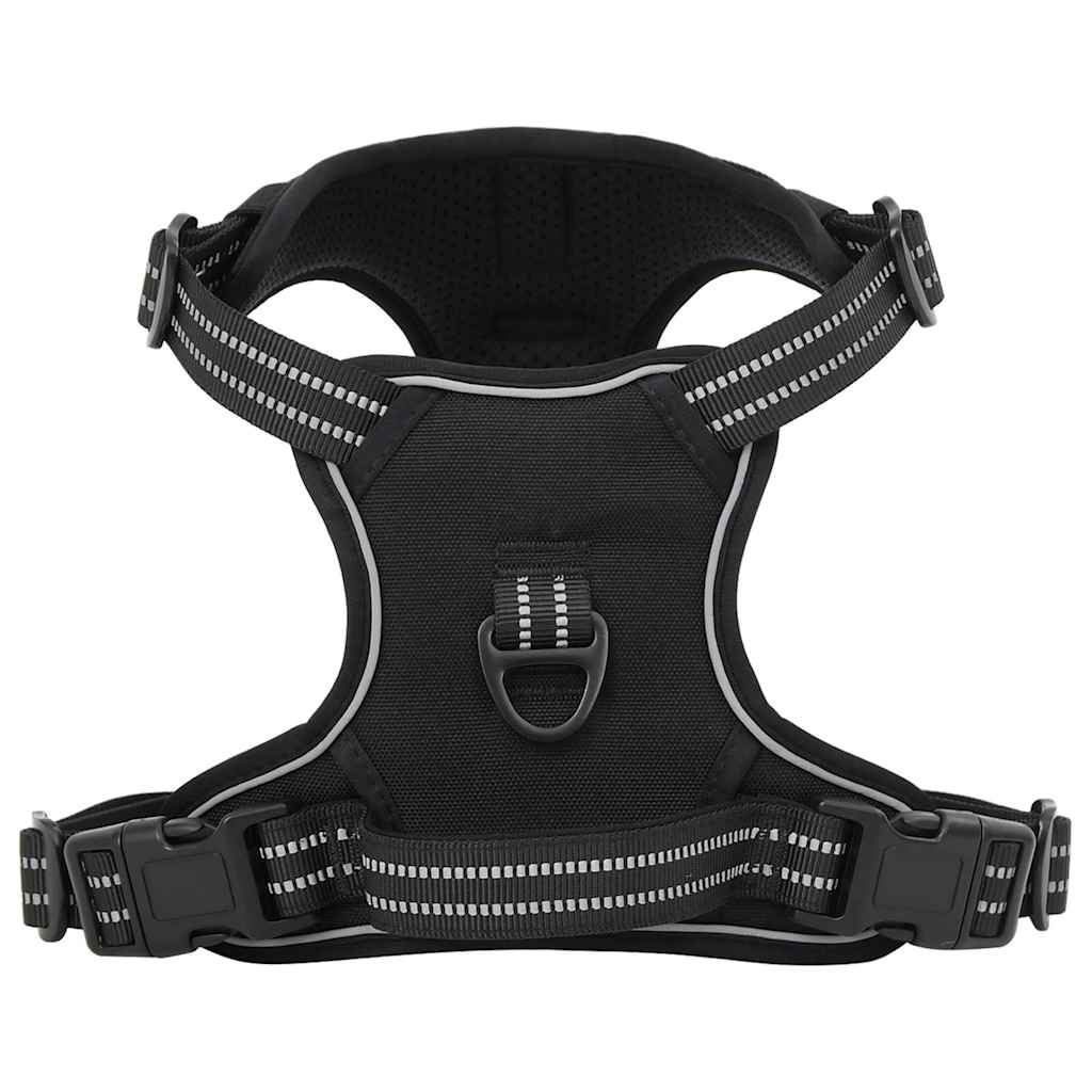 Harnais pour chien VidaXL avec bandes réfléchissantes réglable en noir