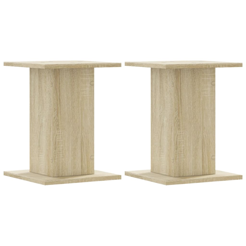 VidaXL Supports d'enceintes 2 pcs 30x30x40 cm bois d'ingénierie chêne sonoma