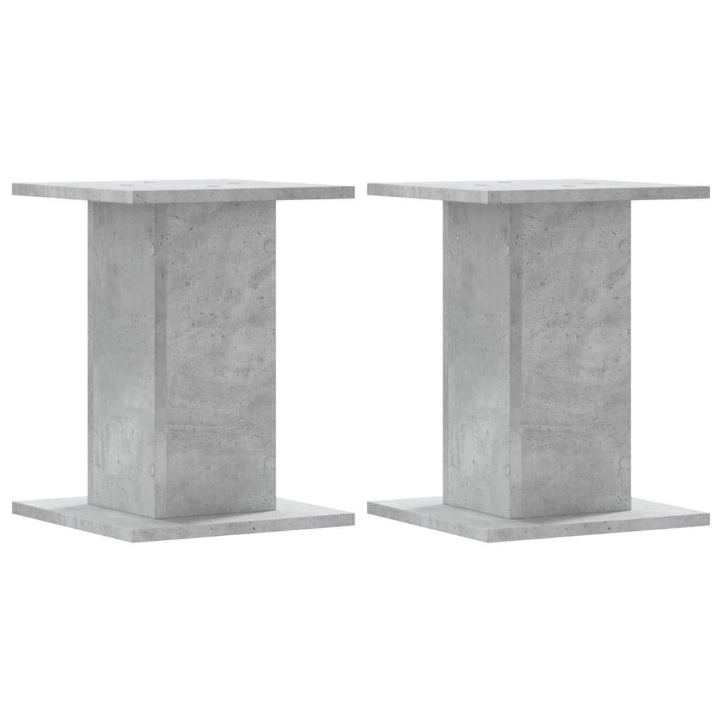 VidaXL supports d'enceintes 2 pcs 30x30x40 cm bois d'ingénierie béton gris