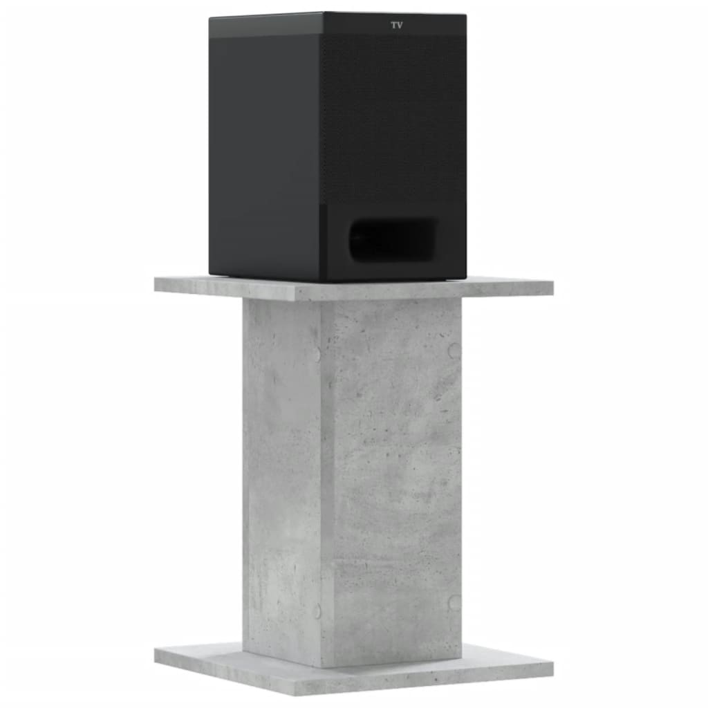 VidaXL supports d'enceintes 2 pcs 30x30x40 cm bois d'ingénierie béton gris