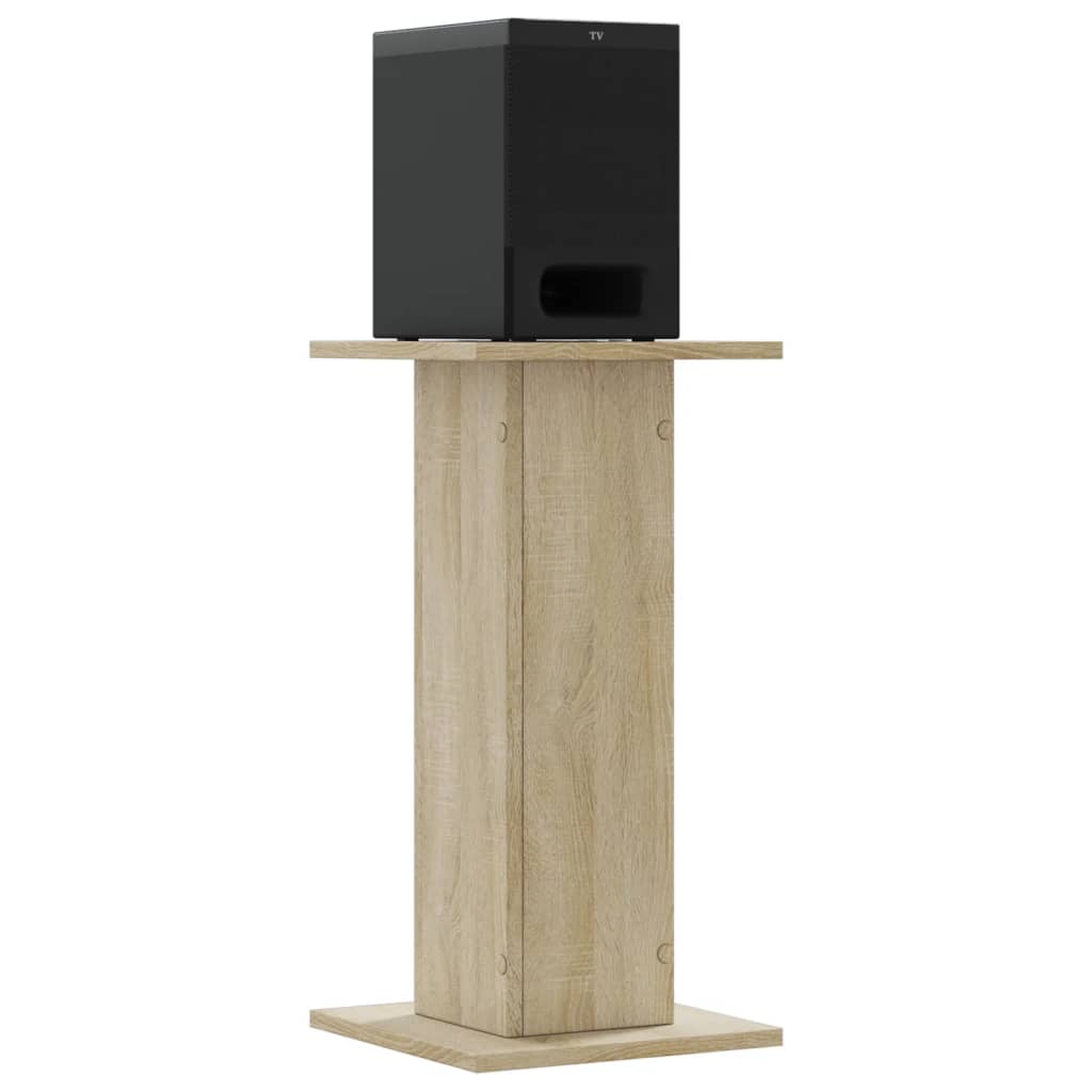 VidaXL supports d'enceintes 2 pcs 30x30x60 cm bois traité chêne sonoma