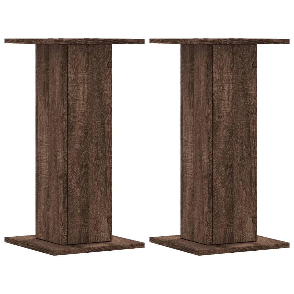 VidaXL Supports d'enceintes 2 pcs 30x30x60 cm bois d'ingénierie chêne brun