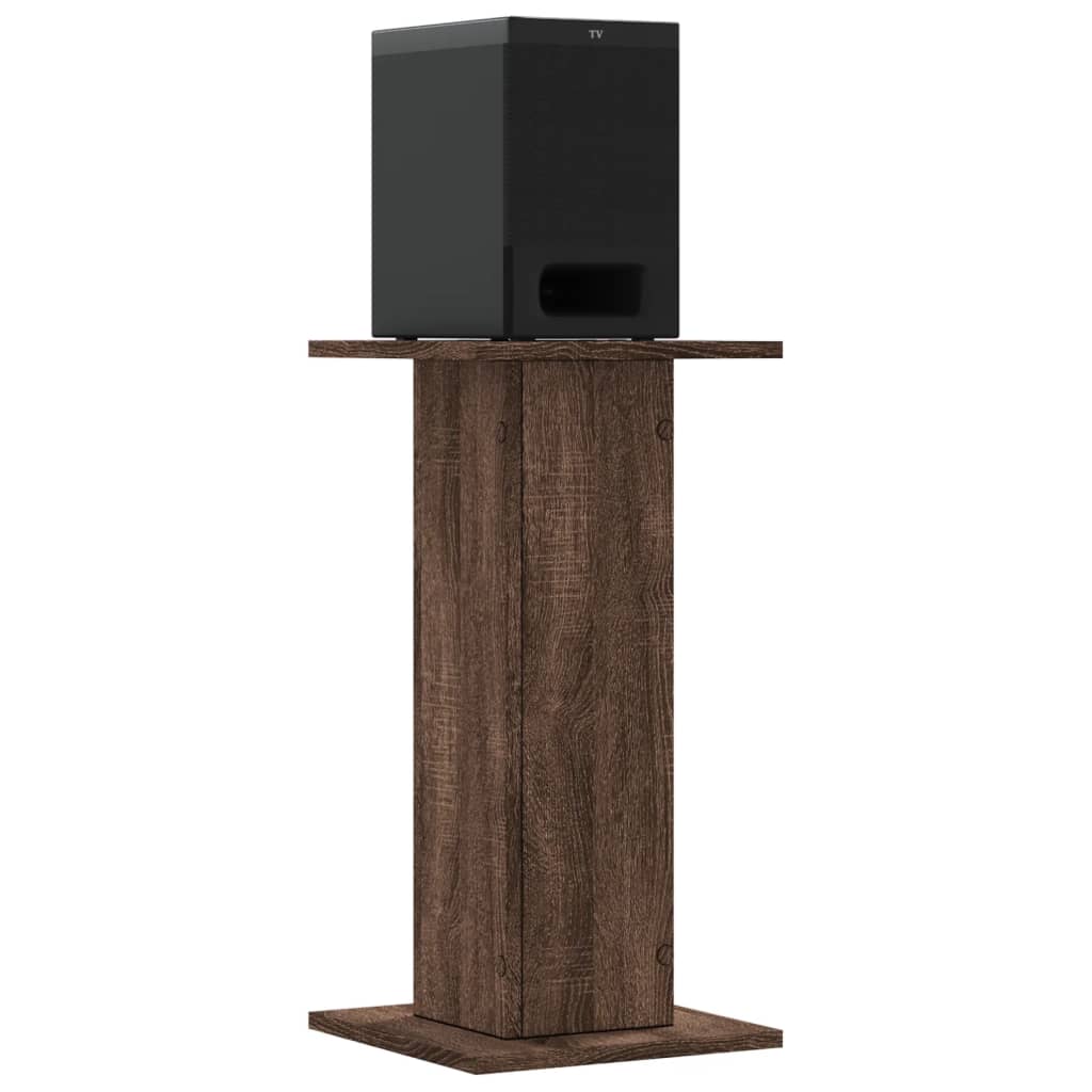 VidaXL Supports d'enceintes 2 pcs 30x30x60 cm bois d'ingénierie chêne brun