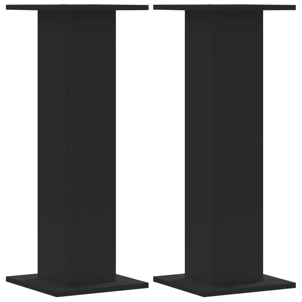 VidaXL Supports d'enceintes 2 pcs 30x30x80 cm bois traité noir
