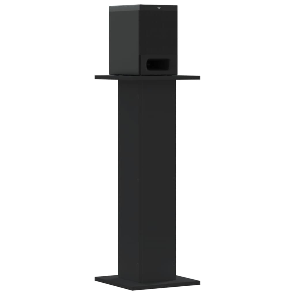 VidaXL Supports d'enceintes 2 pcs 30x30x80 cm bois traité noir