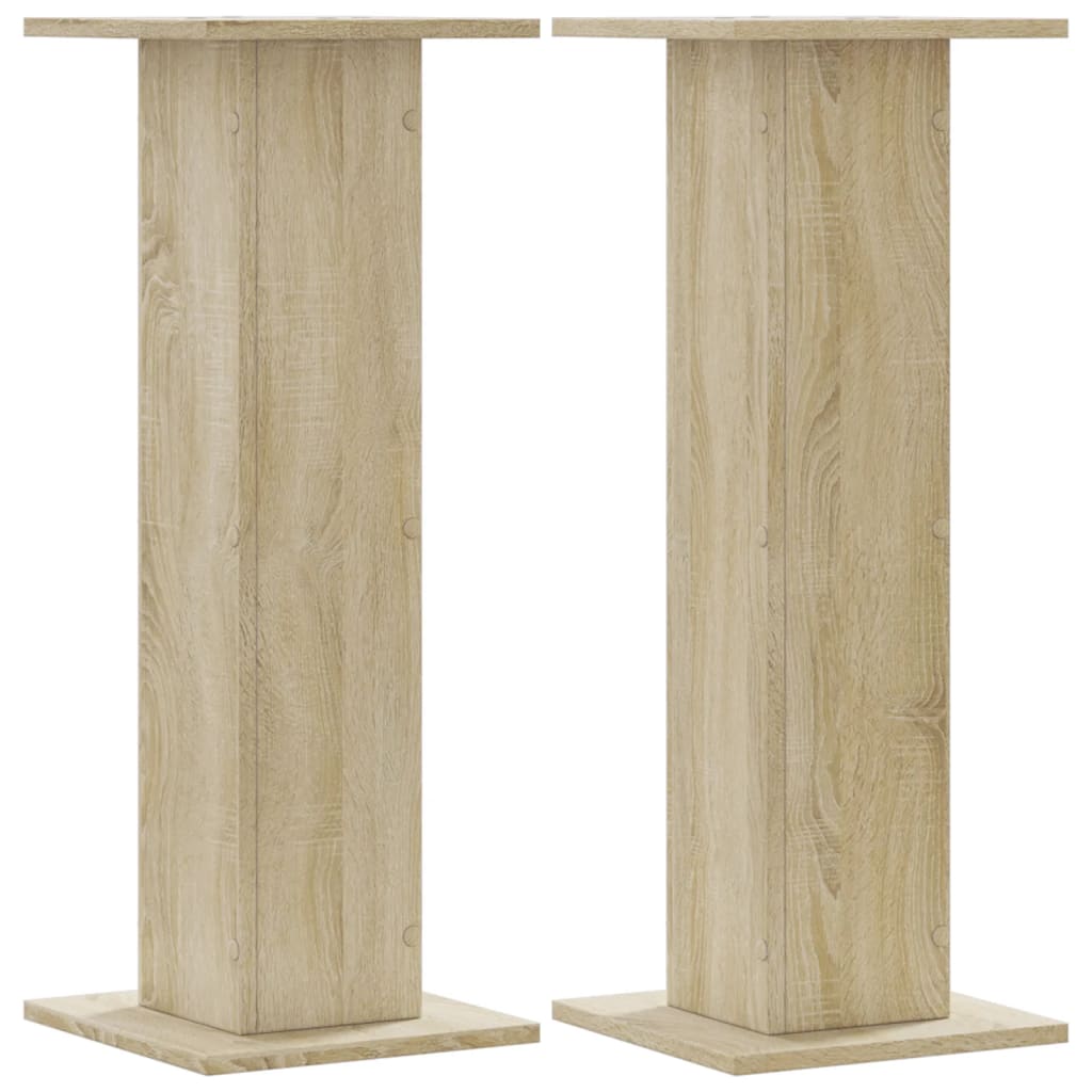Vidaxx supports d'enceintes 2 pcs 30x30x80 cm bois traité chêne sonoma