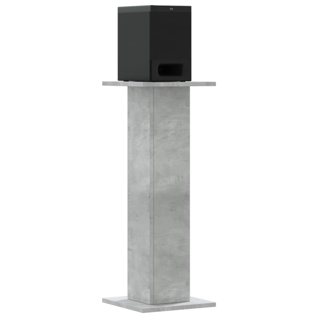 Vidaxx pieds d'enceintes 2 pcs 30x30x80 cm bois d'ingénierie béton gris