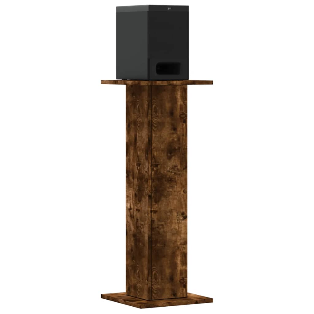 VidaXL Supports d'enceintes 2 pcs 30x30x80 cm bois traité chêne fumé