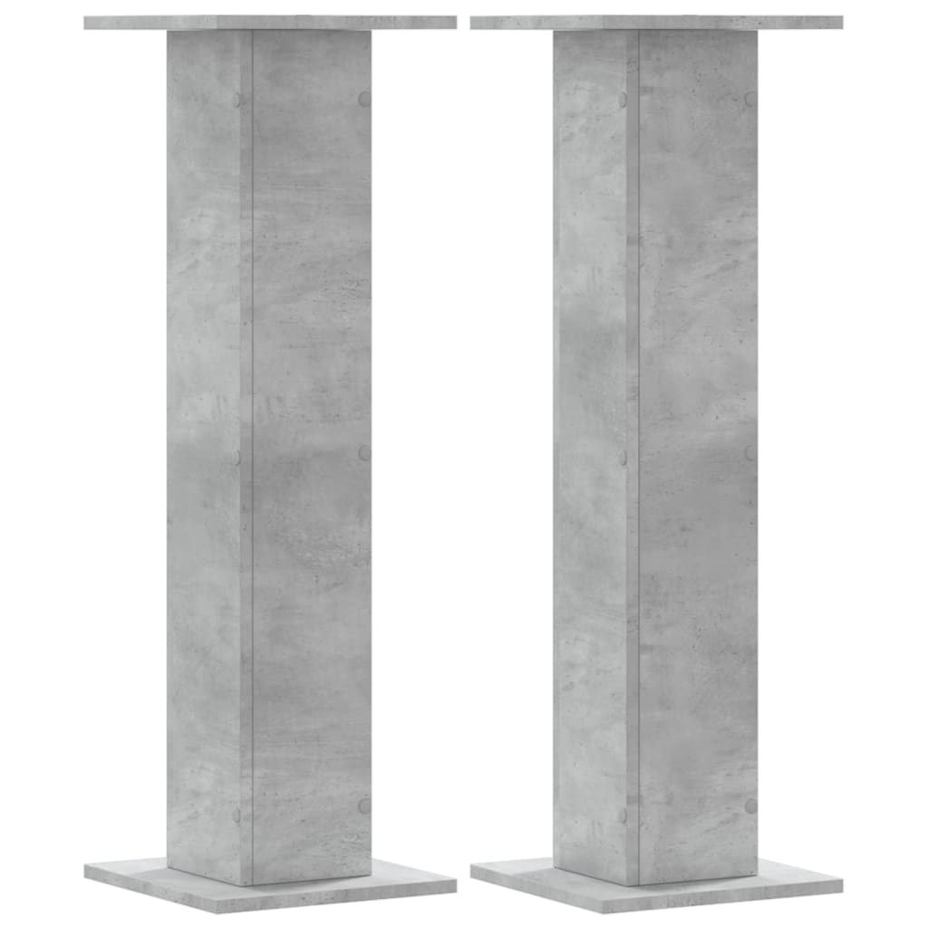 Vidaxx pieds d'enceintes 2 pcs 30x30x95 cm bois d'ingénierie béton gris
