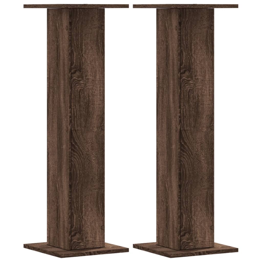 Vidaxx supports d'enceintes 2 pcs 30x30x95 cm bois traité chêne brun