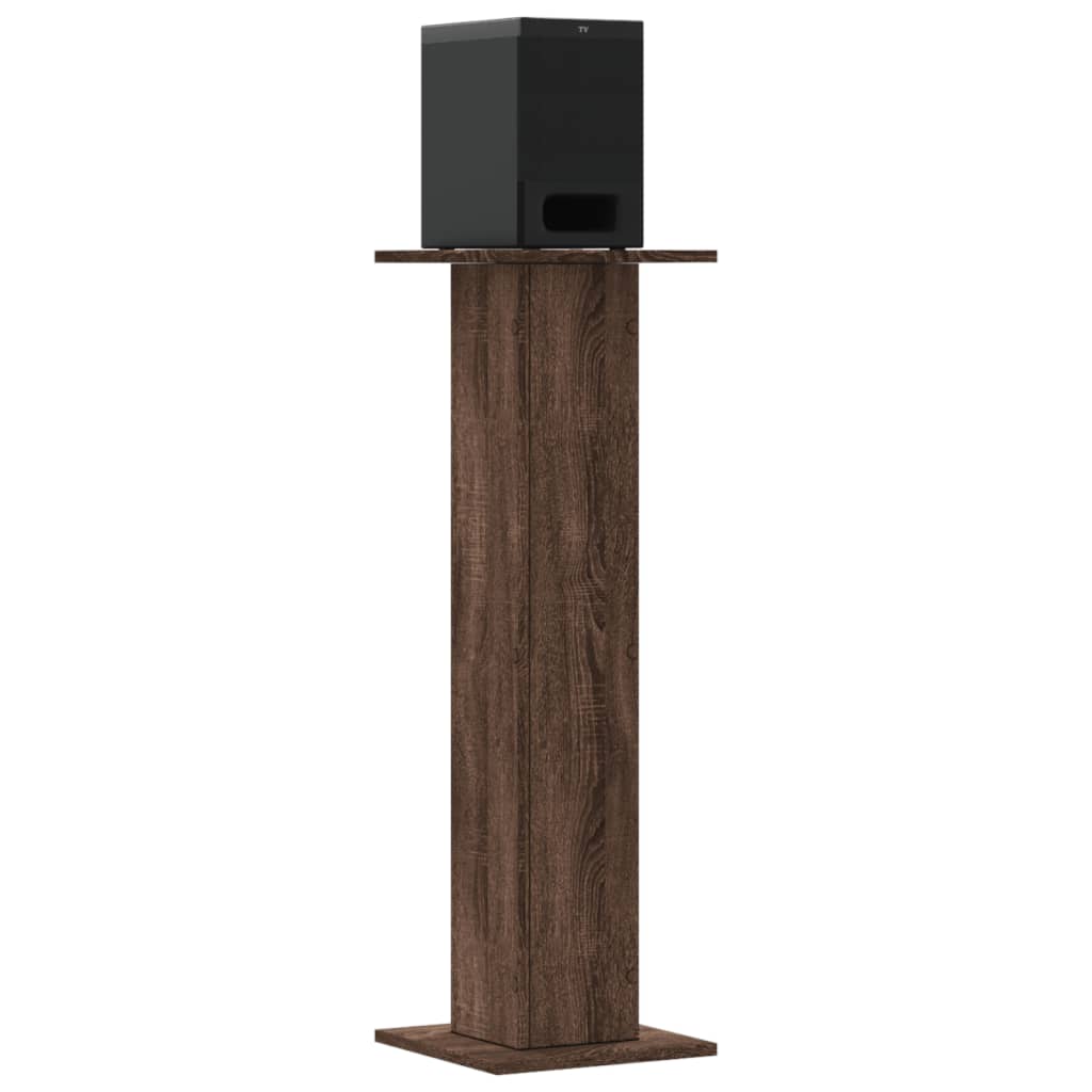 Vidaxx supports d'enceintes 2 pcs 30x30x95 cm bois traité chêne brun