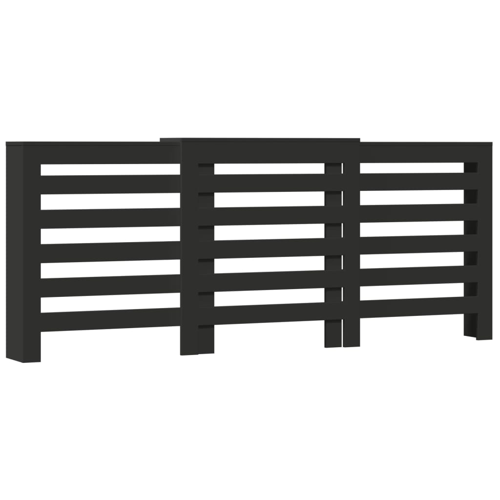 Vidaxx boîtier de radiateur 205x21,5x83,5 cm bois fini noir
