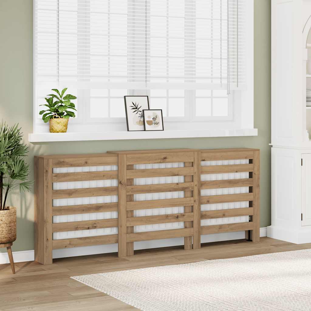 Caisson de radiateur Vidaxx 205x21,5x83,5 cm bois travaillé, chêne artisanal