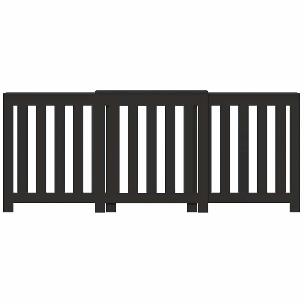 Vidaxx boîtier de radiateur 205x21,5x83,5 cm bois fini noir