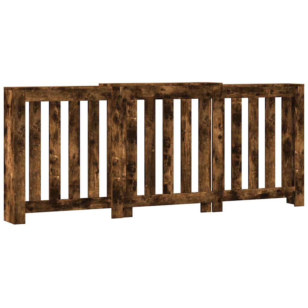 Caisson de radiateur Vidaxx 205x21,5x83,5 cm bois fini, couleur chêne fumé