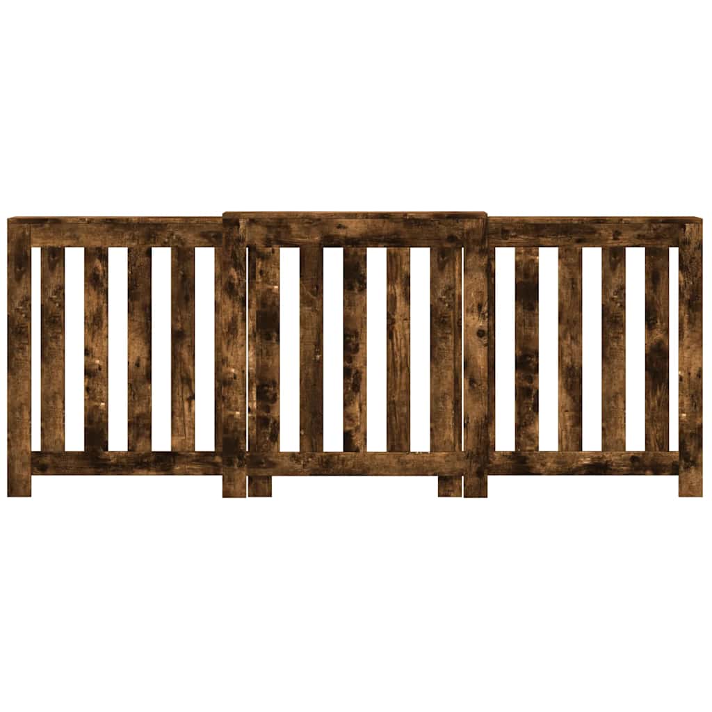 Caisson de radiateur Vidaxx 205x21,5x83,5 cm bois fini, couleur chêne fumé