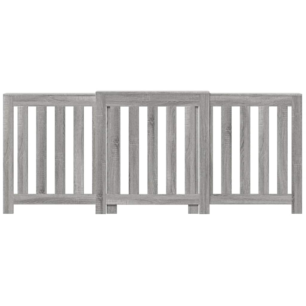 Vidaxx contour de radiateur 205x21,5x83,5 cm bois d'ingénierie chêne sonoma gris