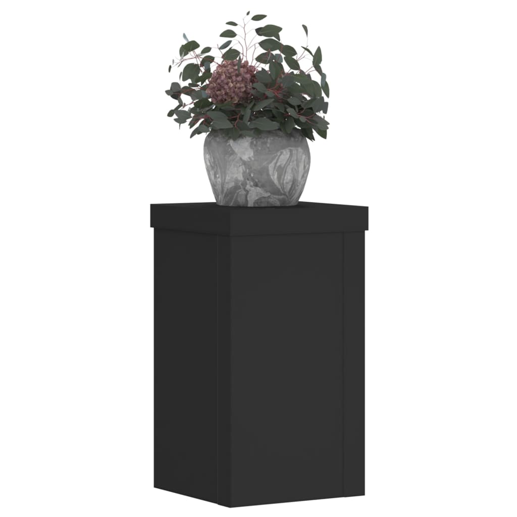 VidaXL supports pour plantes 2 pcs 10x10x18 cm bois traité noir