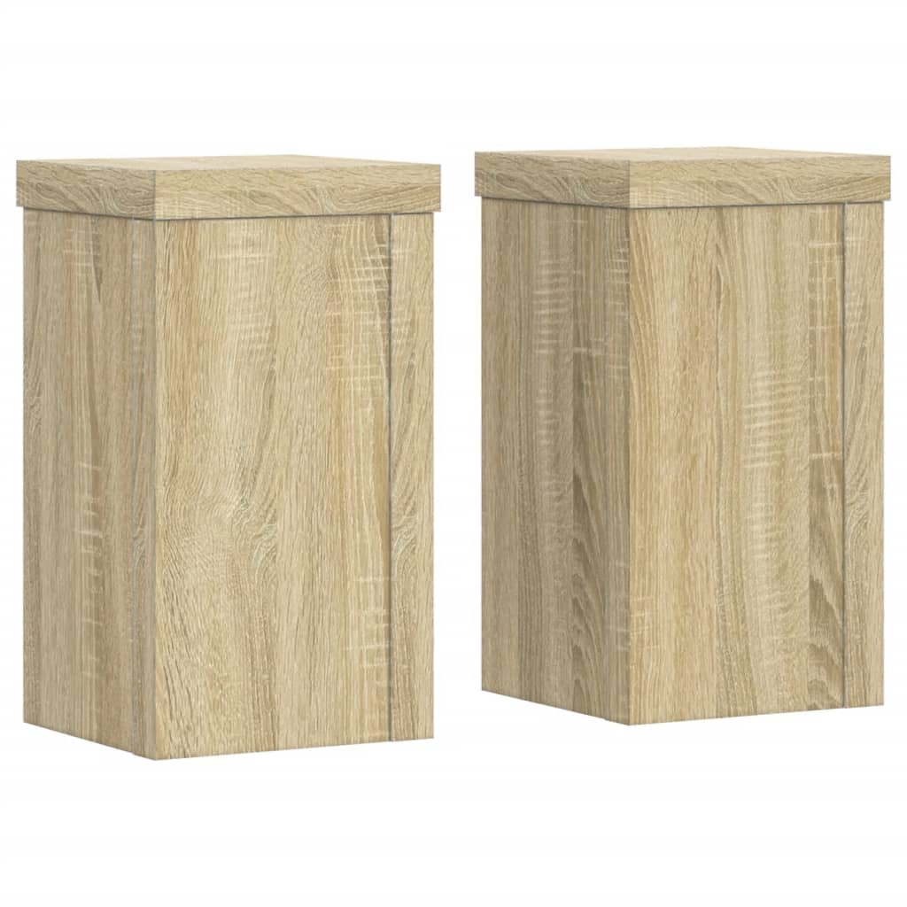 Vidaxx supports pour plantes 2 pcs 10x10x18 cm bois d'ingénierie chêne sonoma