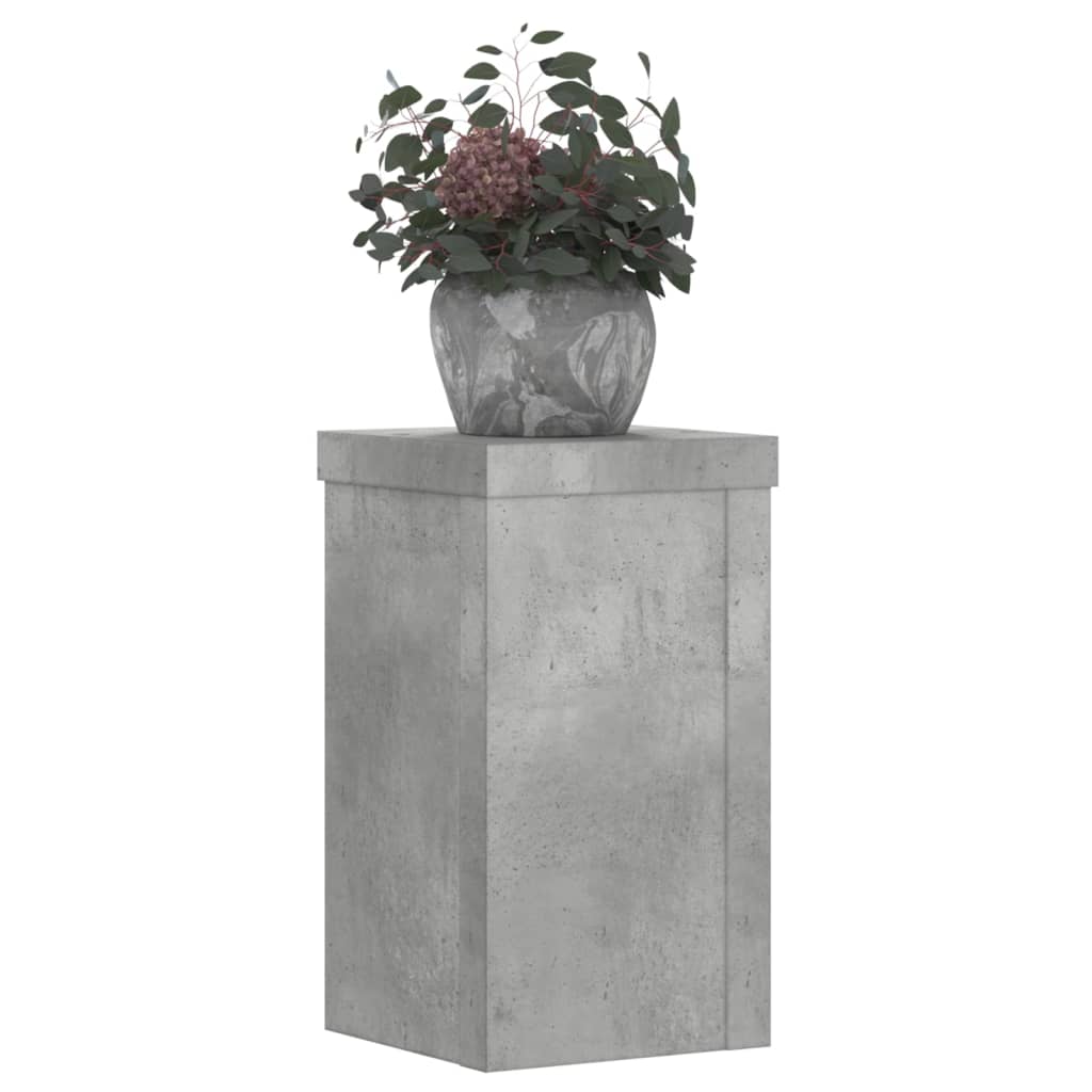 Vidaxx supports pour plantes 2 pcs 10x10x18 cm bois d'ingénierie béton gris