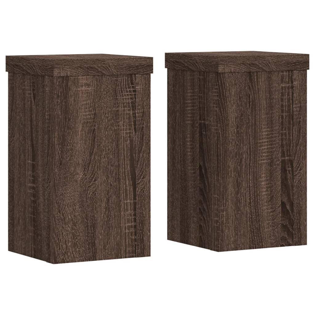 Vidaxx supports pour plantes 2 pcs 10x10x18 cm bois traité chêne brun