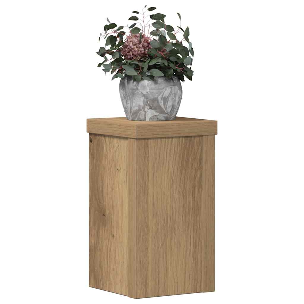 Vidaxx porte-plantes 2 pcs 10x10x18 cm bois chêne artisanal