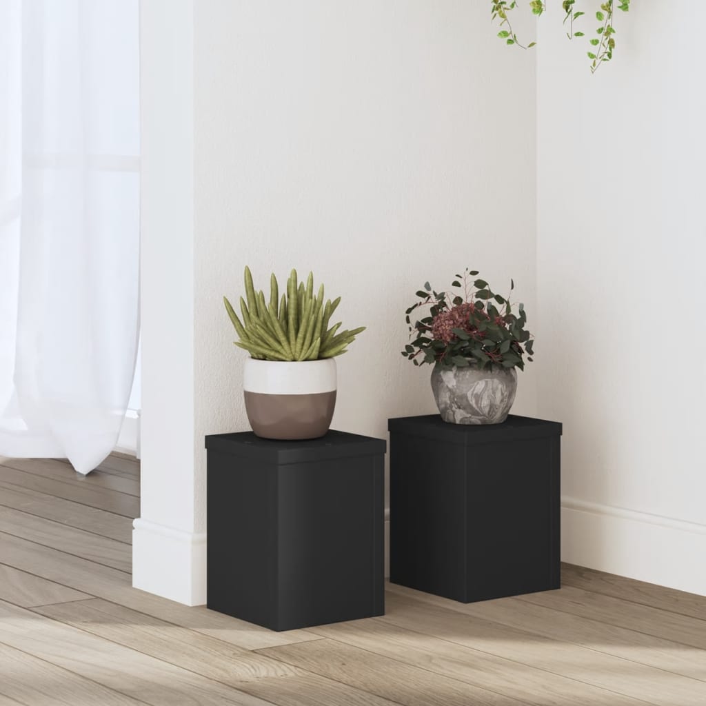 Vidaxx supports pour plantes 2 pcs 15x15x20 cm bois traité noir