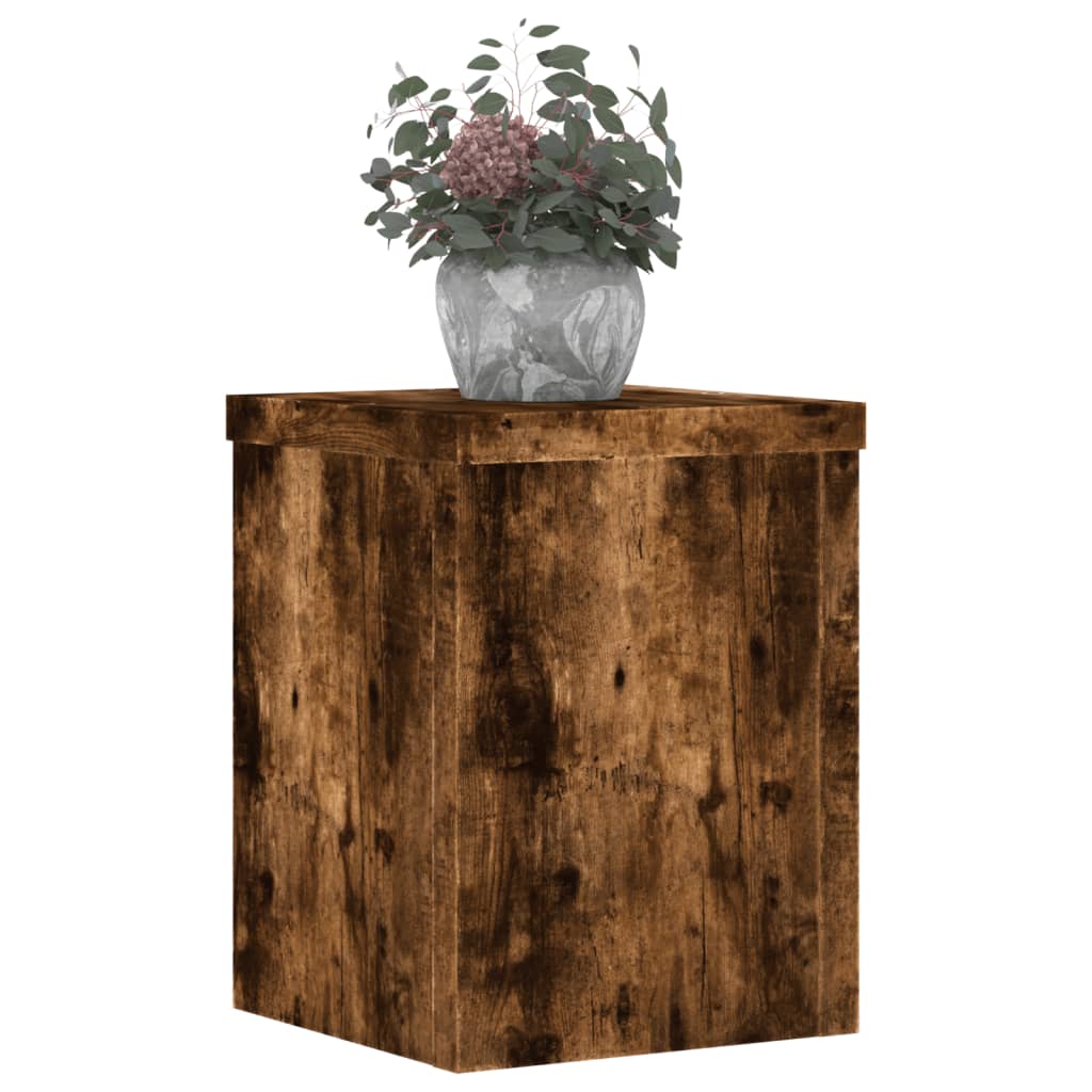 Vidaxx supports pour plantes 2 pcs 15x15x20 cm bois traité chêne fumé