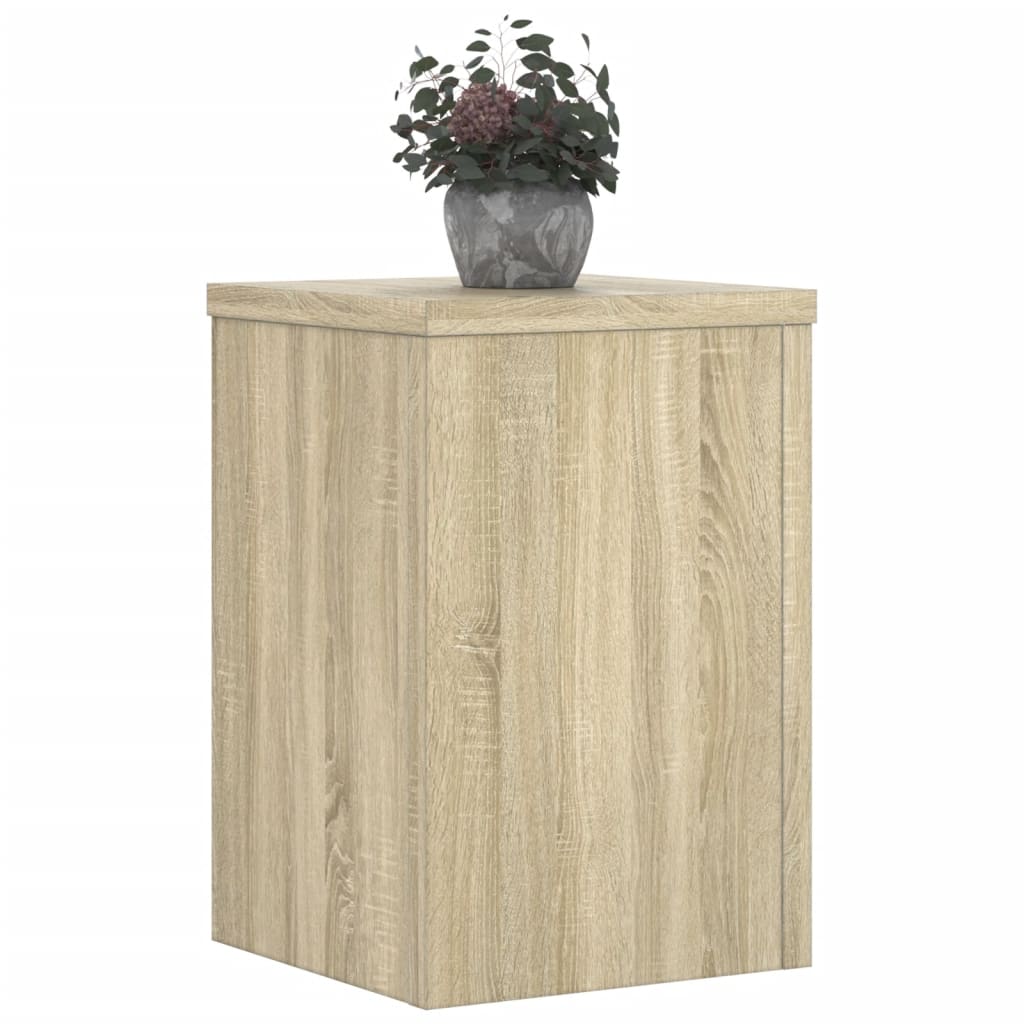 VidaXL supports pour plantes 2 pcs 20x20x30 cm bois d'ingénierie chêne sonoma
