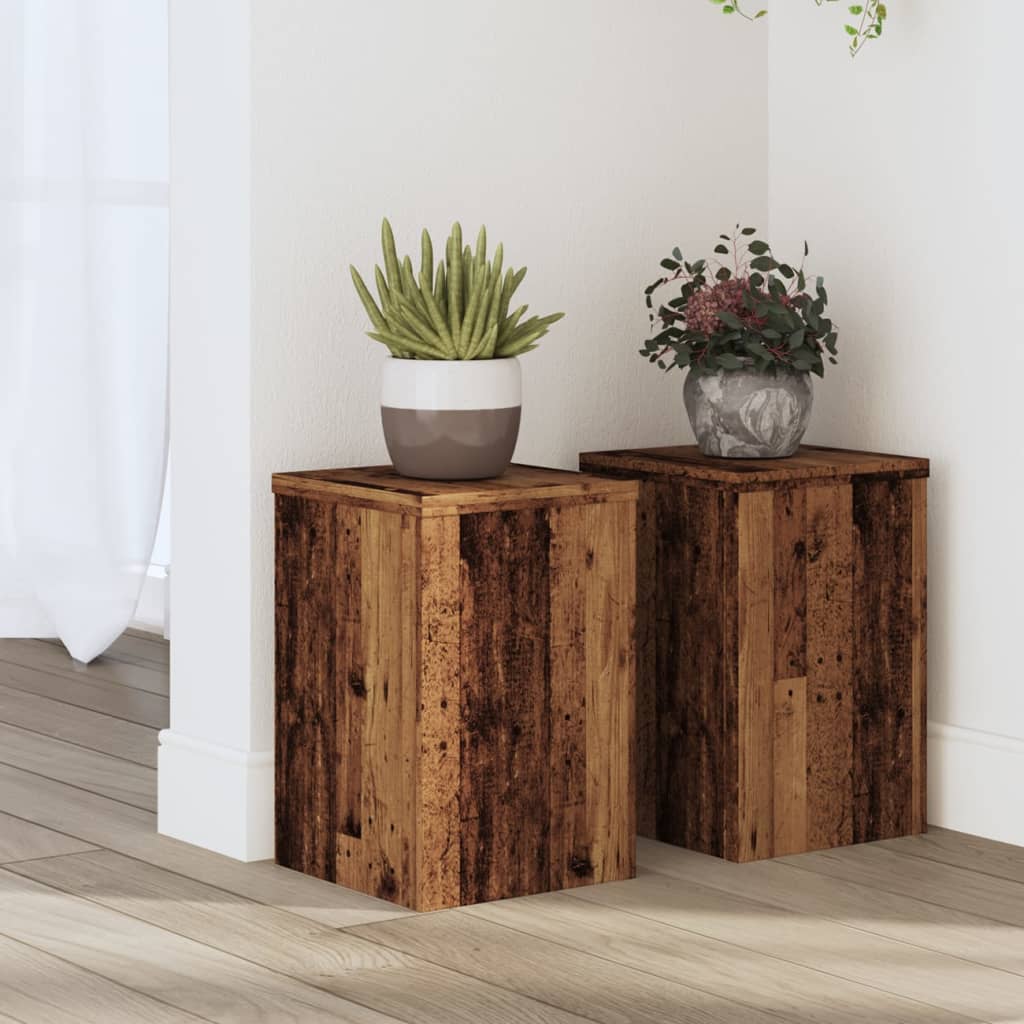 Vidaxx supports pour plantes 2 pcs 20x20x30 cm bois traité, couleur bois ancien