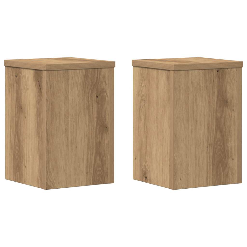 Vidaxx porte-plantes 2 pcs 20x20x30 cm bois chêne artisanal