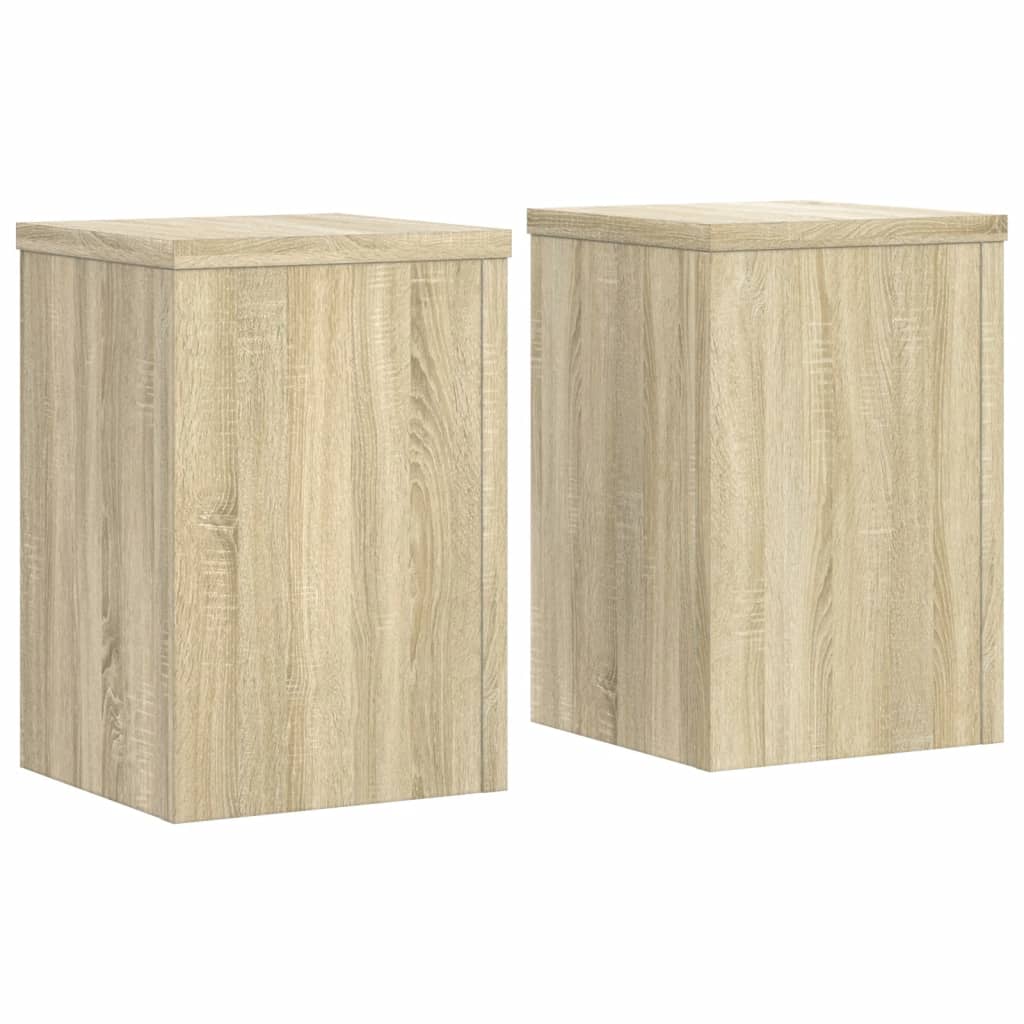 Vidaxxl supports pour plantes 2 pcs 25x25x35 cm chêne sonoma en dérivé du bois