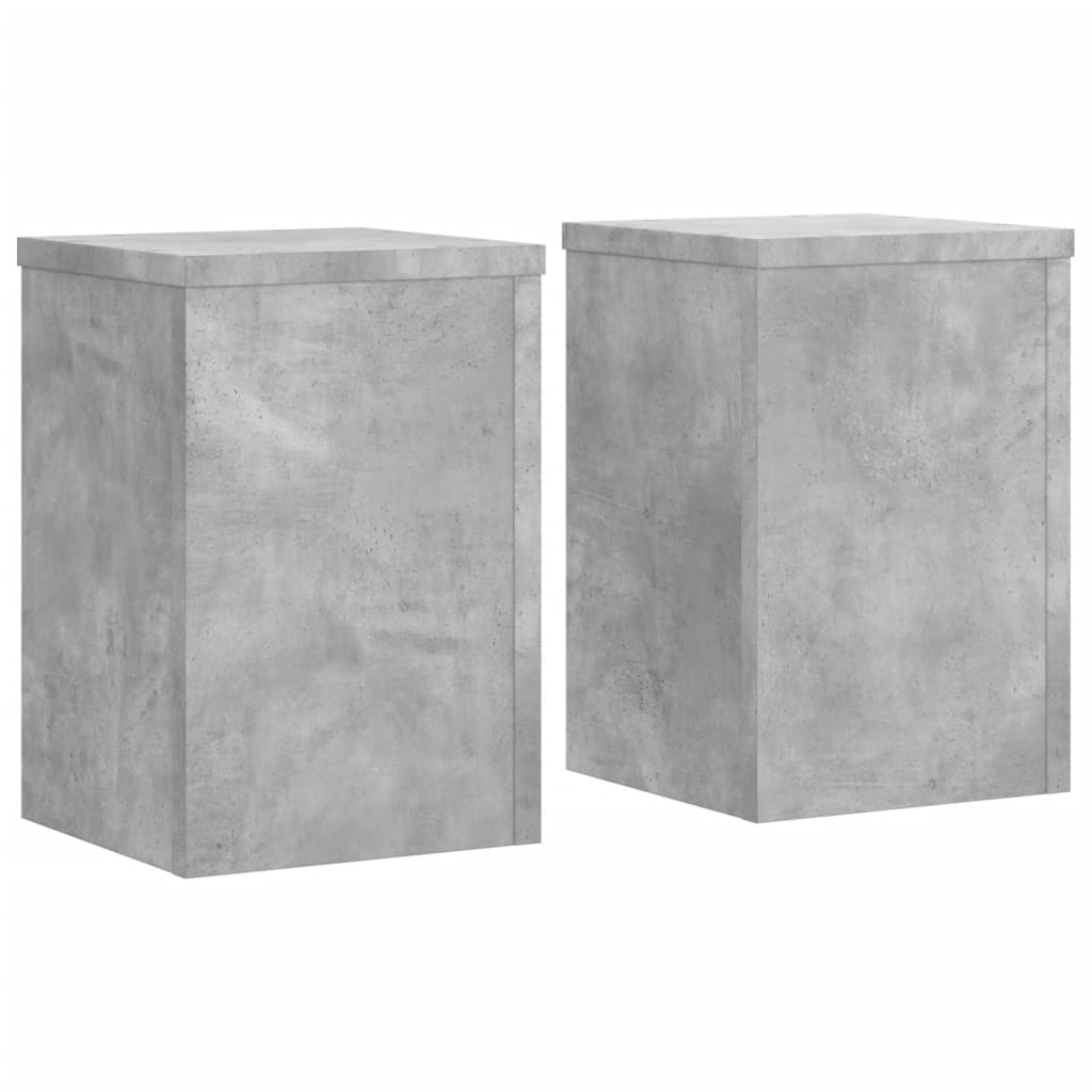 Vidaxx supports pour plantes 2 pcs 25x25x35 cm bois d'ingénierie béton gris