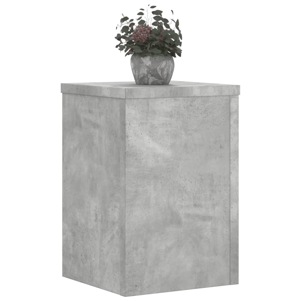 Vidaxx supports pour plantes 2 pcs 25x25x35 cm bois d'ingénierie béton gris