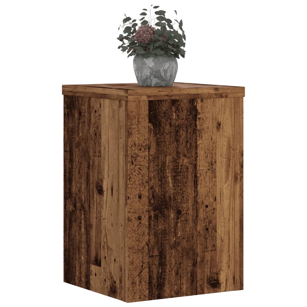 VidaXL support pour plantes 2 pcs 25x25x35 cm bois traité, couleur bois ancien